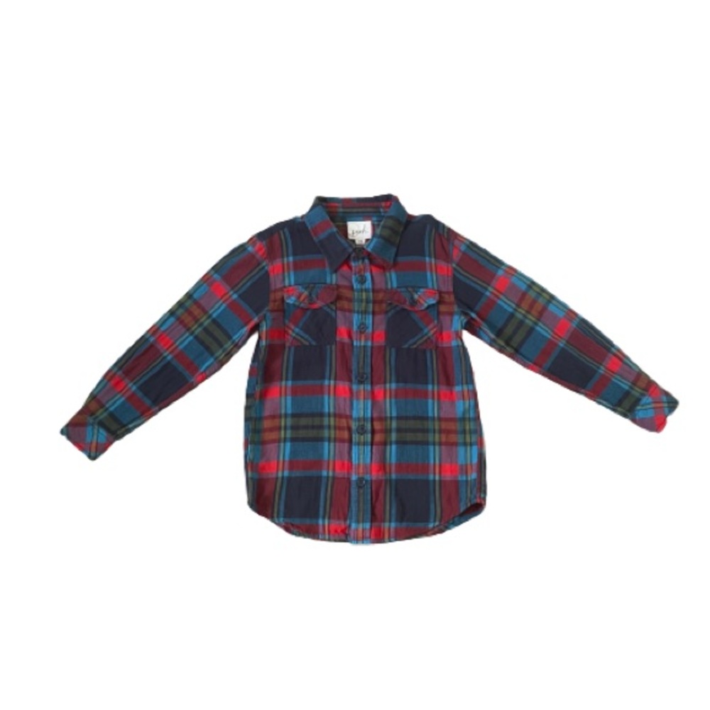 Peek Multi Color Button Up Flannel Boy’s Size 10